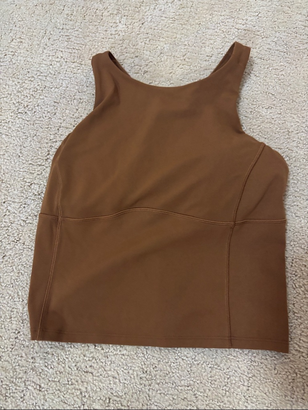 lululemon athletica Brown Scoop Neck Tank Top